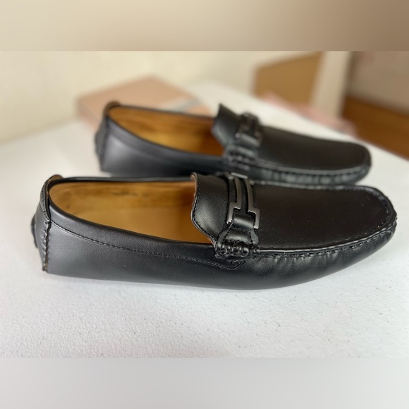 BRUNO MARC Men’s Leather Horsebit Moccasin Driving Loafers Shoes Size 11 Black main image 6